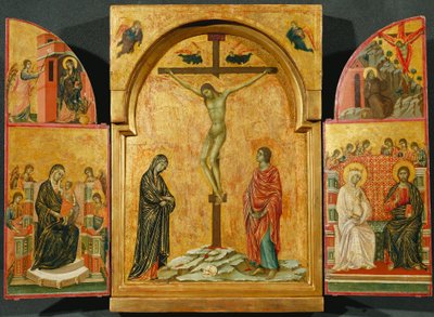 Triptych: Crucifixion and Other Scenes by Duccio di Buoninsegna